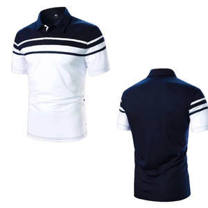 Nouveau gros léger hommes pour polos personnalisé complet mode Streetwear solide motif tricoté tissu - Product Image 3