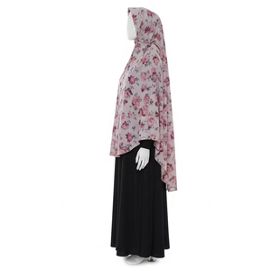 ฮิญาบผ้าชีฟองเนื้อนุ่มระบายอากาศได้ดีผ้าโพกหัวมุสลิมสำหรับผู้หญิงใส่ทุกวันพิมพ์ลายดิจิตอลน้ำหนักเบา - Product Image 4