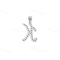 Pendentifs et breloques en argent sterling 925 plaqué or de haute qualité, lettres cursives personnalisées, bijoux hip-hop, bon prix, 2025