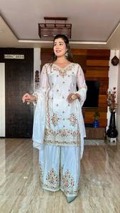 New Bollywood Designer Party Wear Cinon Top-Sarara and Dupatta Set - Product Image 4