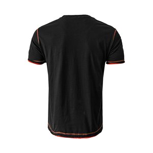 Camisetas con adorno de contraste para hombre, camisetas de cuello redondo, playeras básicas suaves, de manga corta, de costura de contraste, de gran tamaño, de verano - Product Image 6
