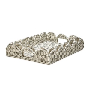 Plateau de rangement rectangulaire pliable en rotin tressé du Vietnam, écologique, pour service, ustensiles de cuisine, articles ménagers et maison - Product Image 3