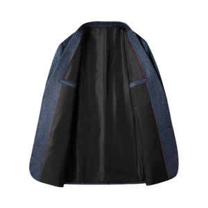 Abrigo Formal de Lana para Hombre, Ropa de Oficina, Estilo Profesional, Corte Entallado, Abrigo Largo con un Solo Botón - Product Image 2