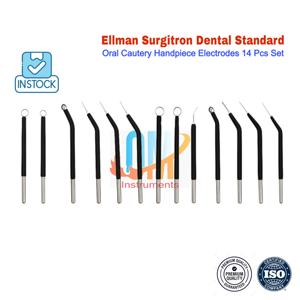 อิเล็กโทรดจี้ไฟฟ้าสำหรับทำหัวต่อทางปาก ยี่ห้อ Ellman Surgitron แบบใช้ซ้ำได้ 14 ชิ้น ผลิตจากเหล็กกล้าไร้สนิมเยอรมัน ได้รับการรับรองมาตรฐาน CE ชุดหัวจี้ไฟฟ้า OMI - Product Image 2