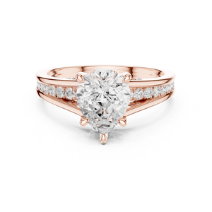 แหวนหมั้นเพทายหรูหรา10K สำหรับผู้หญิง - Product Image 2