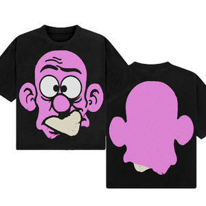 T-shirt graphique surdimensionné délavé à l'acide pour hommes 100% coton Boxy Fit Distressed Vintage Style Crop Top Available Plus Blank - Product Image 6