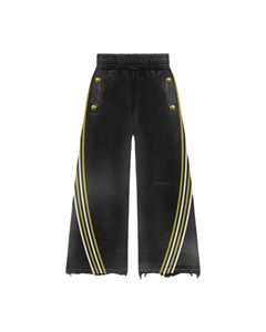 ชุดวอร์มกางเกงเหงื่อของผู้ชายแบบรูดซิปผ้าเกล็ดปลาแบบปรับแต่งได้พิมพ์ลายสไตล์วินเทจซักได้ระบายอากาศได้ดี - Product Image 4