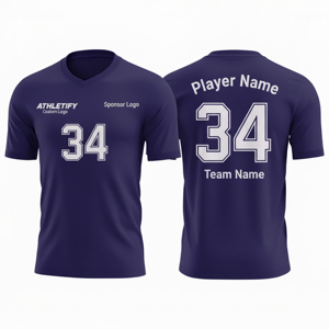 เสื้อฟุตบอลและฟุตบอลแบบกำหนดเองชุดออกกำลังกายประสิทธิภาพสูงพร้อมโลโก้ทีมและหมายเลขสำหรับฝึกซ้อมและการแข่งขัน - Product Image 1