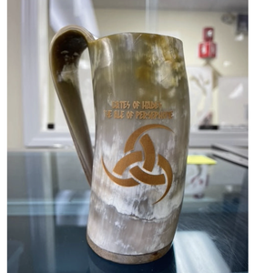 Gobelet en corne de buffle sculpté, style animal, corne à boire viking, mug unique - Product Image 3