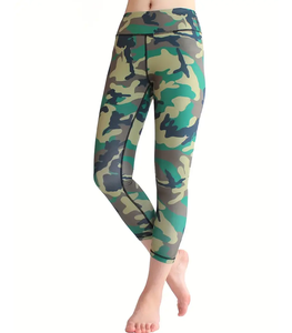 Mallas de yoga personalizadas de alta calidad para correr, deporte, gimnasio, medias de sublimación, pantalones de compresión de entrenamiento de camuflaje para mujer - Product Image 2