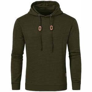 Sweat à capuche homme brodé uni teint imprimé sur mesure pour l'hiver 100% coton polaire coupe surdimensionnée design confortable - Product Image 1