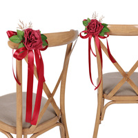 Décorations florales de chaise en PE style occidental pour allées, escaliers, églises, banquets et célébrations