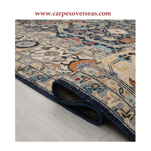 พรมขนสัตว์เปอร์เซียนุ่มหรูหราขนาดใหญ่แบบแฮนด์เมดแท้ไม่ลื่นสามารถใส่กลับด้านได้สำหรับตกแต่งบ้าน - Product Image 5