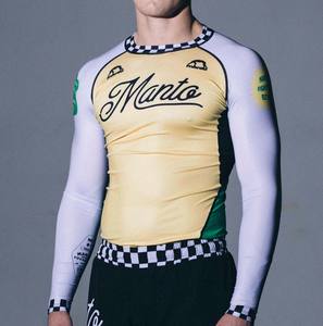 T-shirt de compression unisexe durable, tissu extensible, respirant, UPF50, MMA, BJJ, surf, vêtements d'entraînement, logo personnalisé, vente en gros - Product Image 1