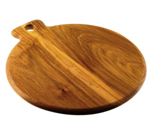 Tabla de cortar redonda personalizada al por mayor con mango hecho en India bloque de corte herramienta de cocina - Product Image 5