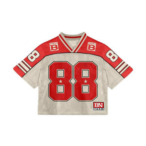 Personnalisé sur taille Polyester personnalisé nom de l'équipe et numéro unisexe maillot de Football américain maille France maillots de Football pour homme - Product Image 1