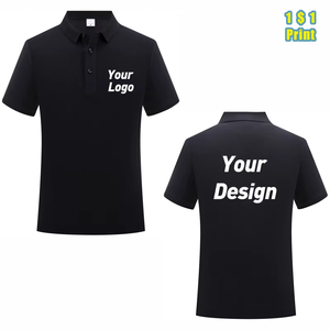 Polo de algodón 100% de alta calidad, estampado de logotipo personalizado, diseño Personal, Tops bordados, ropa de verano para hombres y mujeres, 2017 - Product Image 3