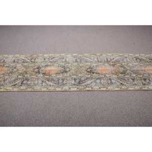 Tapis turc vintage 2,1x8,8 pieds, tapis patchwork marron - Product Image 3