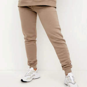 60% coton d'origine responsable 40% polyester base surdimensionnée joggeurs taupe bas de survêtement pour femme - Product Image 6