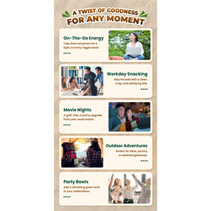 Signature Market Baked Okra Crisp Twists, chips de légumes savoureuses et croustillantes, et bouchées de salade, 55g, collations nutritives à base de légumes - Product Image 2