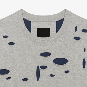 Superventas de alta calidad al por mayor OEM nuevo diseño hombres angustia camisetas de manga corta con colores personalizados tamaño y logotipo - Product Image 3