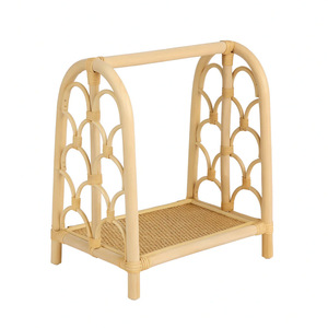 Delicado Perchero de Mimbre para Muñecas, Organizador de Ropa de Juguete Hecho a Mano, Mini Perchero para Ropa de Niños, Juego de Imitación - Product Image 1