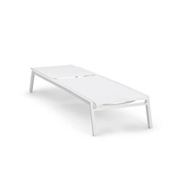 Chaises longues de piscine en aluminium sur mesure avec revêtement en poudre, double coussin, design moderne, qualité supérieure, solution de détente extérieure