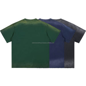 T-shirt en jersey de coton épais pour homme Sialverse, délavé vintage, effet soleil, coupe ample, qualité supérieure, vêtements décontractés pour homme, streetwear - Product Image 2