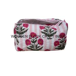 Personalized Custom Logo Eco-Friendly Bohemian Cotton Cosmetic <b>Bag</b> Tassel Zipper Closure Large Capacity Portable Makeup Pouch - Product Image 6