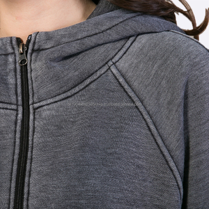 Conjunto de Sudadera y Pantalones Deportivos de Algodón Grueso de Alta Calidad para Mujer, Diseño Holgado, con Cremallera y Capucha - Product Image 3