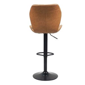 Contemporary PU Leather Upholstered <b>Bar</b> <b>Stool</b> with Iron Legs GAK-453A <b>Adjustable</b> High <b>Bar</b> Furniture for Farmhouse & Kitchen Use - Product Image 5