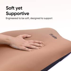 Frido Cloud Backrest <b>Cushion</b> | High-Density Memory Foam | Premium Lumbar Support for Chairs | Washable & Portable - Product Image 4