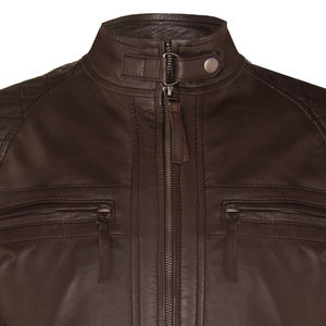 Nouvel arrivage de veste en cuir design à la mode pour hommes Vestes en cuir PU Veste en cuir de vachette de qualité supérieure - Product Image 1