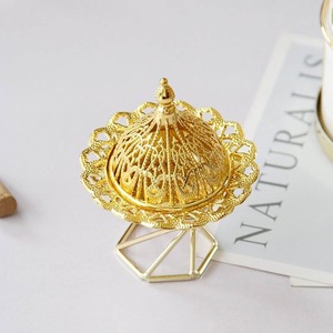 Elegante soporte dorado quemador de fragancia lujoso soporte de Aroma perfecto para decoración del hogar meditación rituales espirituales y regalos - Product Image 2
