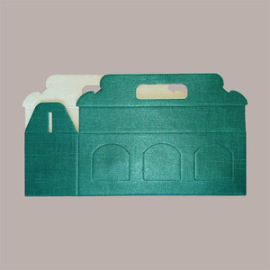 กล่องกระดาษแข็งสีเขียวมรกตพร้อมหูหิ้ว รูปทรงหนังสือ ป้องกันรังสียูวี สำหรับอาหาร ขนาด 310x100x90 มม. บรรจุ 3 กระปุก แยม ครีม ได้ 10 ชิ้น - Product Image 4