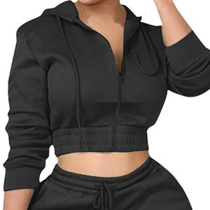 Ensemble de sweats à capuche courts pour femmes de grande taille à prix raisonnable Ensemble de sweats à capuche courts les plus vendus - Product Image 5