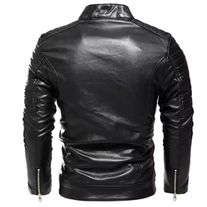 Chaqueta de moda de cuero de primera calidad para hombre de manga larga con decoración bordada tela de alta calidad mejor precio diseño personalizable - Product Image 2
