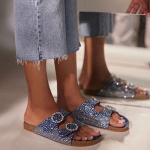 New Style Summer Sexy Party Luxury Toe <b>Sandals</b> Women Flats <b>Ladies</b> <b>slip</b> <b>on</b> Shoes - Product Image 2