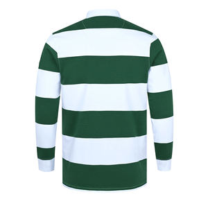 Maillot de rugby personnalisé de qualité supérieure pour adulte, manches longues, col rabattu, coupe ajustée, respirant, antibactérien, couleur personnalisable, logo OEM - Product Image 2