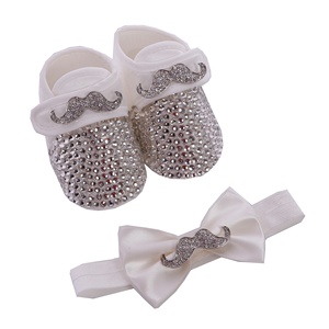 Alta calidad personalizado al por mayor blanco bebé Niña Zapatos banda para el cabello estilo moderno para recién nacidos nuevo diseño para primavera invierno transpirable - Product Image 3