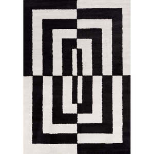 Handmade Geometric <b>Black</b> & White Living Room <b>Rug</b> by Netline Home - Product Image 1
