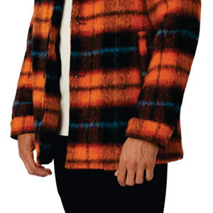 OEM Custom <b>Men's</b> Solid Canvas Stand Collar Embroidery Casual Waterproof Windproof Reversible <b>Summer</b> Flannel <b>Jacket</b> - Product Image 4