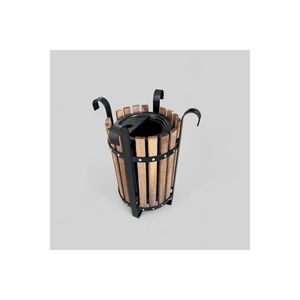 Cubo de basura de madera duradero para exteriores SGC10N Solución de almacenamiento práctica para uso en exteriores - Product Image 2