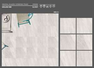 กระเบื้องพอร์ซเลนเคลือบเงาสมัยใหม่ ขนาด 600x600 มม. หนา 9 มม. ป้องกันแบคทีเรีย ทนกรด ทนการสึกหรอ เหมาะสำหรับบ้านพักอาศัย โรงเรียน ห้างสรรพสินค้า รุ่น WIN 14 - Product Image 2