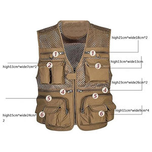 Meilleur gilet de pêche pour homme, respirant, bon prix, look urbain, couleur unie, gilet de pêche pour homme - Product Image 6