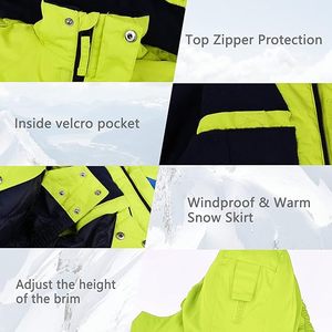 Chaqueta de esquí de talla grande cómoda para hombre al por mayor transpirable diseño personalizado y logotipo ropa de nieve chaqueta de esquí para hombre - Product Image 3