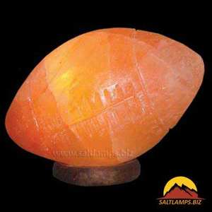 Lámpara de Sal Rosa del Himalaya al por Mayor, Forma de Balón de Rugby Natural, Estilo de Cesta Hecha a Mano con Base de Madera, Iluminación Decorativa - Product Image 3