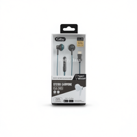 Écouteurs filaires Giby GJ-385 Type-C, casque stéréo à basses profondes avec micro, en plastique, design boîte blanche pour smartphone