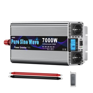 HOULI Inversor de Corriente de Onda Sinusoidal Pura para Automóvil, de 24V a 220V, 7000W, Convertidor de 12V a 220V - Product Image 1