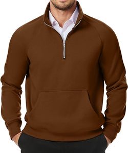 Nouveau sweat à capuche décontracté pour homme, 100 % polyester, de haute qualité, avec fermeture éclair quart, fabriqué par un fabricant professionnel, service OEM disponible - Product Image 6